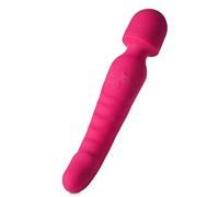 Bwer Chauffage Vibrateur Baguette Masseur Vibrateur Imperméable À l'eau Doux Gode Vibrateur G Spot Clitoris Stimulateur Adult Sex Toys-Rose