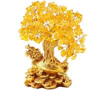 Bwinka Bonsaï en Cristal Feng Shui en Forme de Tortue Dragon pour Apporter Richesse, Chance, prospérité, succès, 18,5 cm