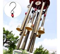 BWINKA Chinois étonnants 10 Tubes Traditionnels 5 Bells Bronze Cour Jardin en Plein air Wind Chimes 85cm Apportez Argent Chance, Meilleur Cadeau
