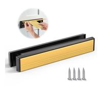 Bwintech 1 boîte aux lettres en aluminium doré de 325 x 50 mm à profondeur réglable, convient pour portes intérieures et extérieures de 40 à 80 mm d'épaisseur en bois, UPVC, composite