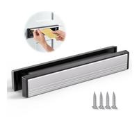 Bwintech 1 lot de boîtes aux lettres en aluminium argenté de 325 x 50 mm à profondeur réglable, convient pour portes intérieures et extérieures de 40 à 70 mm d'épaisseur en bois, UPVC, composite