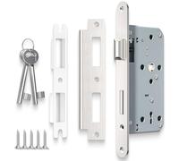 Bwintech 1-PCS Satin Nickel 7255 Serrure à mortaiser avec deux clés pour portes intérieures et de salle de bains