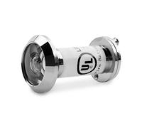 Bwintech 1 Pcs UL Listed Fireproof Door Viewer, Laiton massif 200 degrés, 14 mm de diamètre 35-60 mm de longueur, Finition en chrome poli, avec couvercle de visionneuse