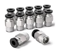 Bwintech 12 PCS 6 mm od x 1/4" male BSP Direct Push - in Air Connection, pc6-02 Fast release Air Line adaptateur
