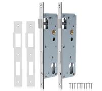 Bwintech 2 Pcs Serrure À Mortaiser 9230 En Acier Inoxydable, 92MM Centre 30MM Backset Corps De Serrure, Satin Nickel Frame Door Lock Pour Portes Intérieures Et Extérieures