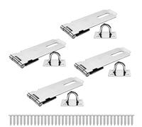 Bwintech 4 - piece cadenas 5 inch (125mm) 304 Stainless Steel cadenas for Door Penthouse cabinet with screw Nickel Brush