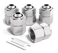 Bwintech 5 Pcs Tube 10mm OD x 1/4" filetage femelle BSP droite pousser pour connecter le raccord pneumatique de Tube d’écrou de verrouillage, KPCF10-02 adaptateur de ligne d’air rapide