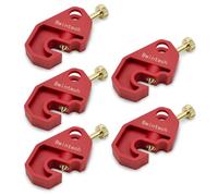 Bwintech 5 Pcs Verrouillage de disjoncteur miniature rouge avec vis, interrupteur pneumatique standard, pour l'isolation de l'alimentation électrique