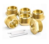 Bwintech 6 pièces 1/8 "femelle à 1/4" mâle BSP filetage en laiton douille hexagonale connecteur de réduction pour la Conversion de raccordement de tuyau