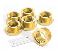 Bwintech 6 pièces 3/8 "femelle à 3/4" mâle BSP filetage en laiton douille hexagonale connecteur de réduction pour la Conversion de raccordement de tuyau
