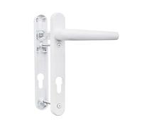 Bwintech UPVC Poignée de porte,Blanc,Axe de 92mm,Centres de vis de 122mm,Plaque arrière de 210mm,Système de ressort de haute qualité,Convient à toutes les portes d'entrée en UPVC,Porte de patio