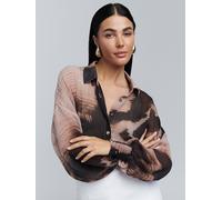 BWLDR Chemisier 'NADIA' beige / marron, Taille S