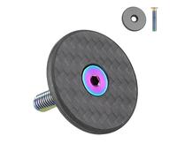 BWLEANSY Bouchon Potence Vélo,Potence vélo Capuchon Ahead Super léger en Fibre de Carbone Capuchon de Jeu de Direction 1 1/8'',pour vélos de Route,VTT, Gravier et BMX (28.6mm)