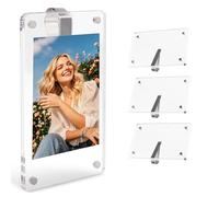 BWLEANSY Lot de 4 supports photo magnétiques pour voiture, cadre photo personnalisé, fixation par pare-soleil en acrylique, accessoires auto pour photos de famille