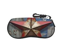 BWLHJKE American Wastern Texas Étui à lunettes avec fermeture éclair rigide et crochet