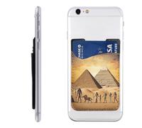 BWLHJKE Ancient Egypt - Portefeuille pour téléphone - Porte-cartes de crédit adhésif pour l'arrière de l'étui de téléphone, pochette en cuir pour carte d'identité, excellent rangement compatible avec