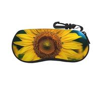 BWLHJKE Beutiful Étui à lunettes en forme de tournesol avec fermeture éclair rigide et crochet