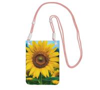 BWLHJKE Beutiful Sac à bandoulière tournesol pour femme et homme - Mini sac à main étanche pour téléphone portable - Petit sac à bandoulière avec sangle réglable - Pochette de voyage pour téléphone