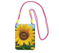 BWLHJKE Beutiful Sac à bandoulière tournesol pour femme et homme - Mini sac à main étanche pour téléphone portable - Petit sac à bandoulière avec sangle réglable - Pochette de voyage pour téléphone