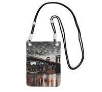 BWLHJKE Brooklyn Bridge Sac à bandoulière pour téléphone portable et femme - Étanche - Mini sac à main pour téléphone portable - Petit sac à bandoulière avec sangle réglable - Pochette de voyage pour