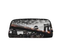 BWLHJKE Brooklyn Bridge Trousse de maquillage pour femmes et hommes Trousse de toilette de voyage Trousse esthétique Portefeuille Trousse à crayons Grande trousse, Argent, Taille unique, silverl, One