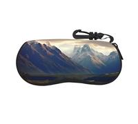 BWLHJKE Cook National Park Mountain Landscape Étui à lunettes avec fermeture éclair rigide et crochet