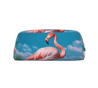 BWLHJKE Grande trousse de maquillage avec flamant rose dans l'eau pour homme et femme - Trousse de toilette de voyage esthétique - Grande trousse à crayons, Doré, One Size