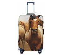 BWLHJKE Housse de bagage de voyage pour valise, approuvée par la TSA, lavable, élastique, housse de protection anti-rayures pour valises de nombreux chevaux pour bagages de 55,9 à 61 cm, Noir , S