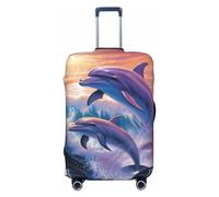 BWLHJKE Housse de bagage de voyage pour valise, approuvée TSA, lavable, élastique, housse de protection anti-rayures pour valises de 55,9 à 61 cm, Noir , XL