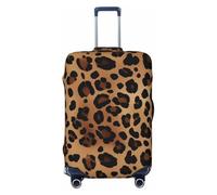 BWLHJKE Housse de bagage de voyage pour valise, approuvée TSA, lavable, élastique, housse de valise à imprimé léopard, housse de bagage anti-rayures pour bagages de 55,9 à 61 cm, Noir , XL