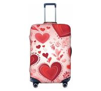 BWLHJKE Housse de bagage de voyage pour valise, approuvée TSA, lavable, élastique, housse de valise à motif Saint-Valentin, housse de bagage anti-rayures pour bagages de 55,9 à 61 cm, Noir , S