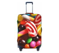 BWLHJKE Housse de bagage de voyage pour valise, approuvée TSA, lavable, élastique, housse de valise colorée anti-rayures pour bagages de 55,9 à 61 cm, Noir , L