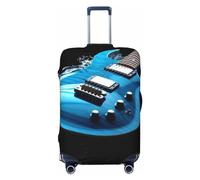 BWLHJKE Housse de bagage de voyage pour valise, approuvée TSA, lavable, élastique, housse de valise de guitare bleue, housse de bagage anti-rayures pour bagages de 55,9 à 61 cm, Noir , S