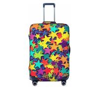 BWLHJKE Housse de bagage de voyage pour valise, approuvée TSA, lavable, élastique, housse de valise de nombreuses étoiles, housse de bagage anti-rayures pour bagages de 55,9 à 61 cm, Noir , XL