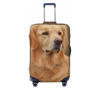 BWLHJKE Housse de bagage de voyage pour valise, approuvée TSA, lavable, élastique, housse de valise Golden retriever, housse de bagage anti-rayures pour bagages de 55,9 à 61 cm, Noir , L
