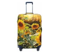 BWLHJKE Housse de bagage de voyage pour valise, approuvée TSA, lavable, élastique, housse de valise, housse anti-rayures pour bagages de 55,9 à 61 cm, Noir , L