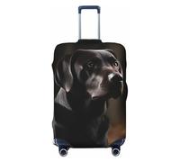 BWLHJKE Housse de bagage de voyage pour valise, approuvée TSA, lavable, élastique, housse de valise labrador noire, housse de bagage anti-rayures pour bagages de 55,9 à 61 cm, Noir , M