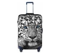 BWLHJKE Housse de bagage de voyage pour valise, approuvée TSA, lavable, élastique, housse de valise tigre noir et blanc, housse anti-rayures pour bagages de 55,9 à 61 cm, Noir , S