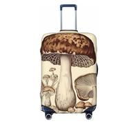 BWLHJKE Housse de bagage de voyage pour valise, approuvée TSA, lavable, élastique, motif champignons, housse de bagage anti-rayures pour bagages de 55,9 à 61 cm, Noir , XL