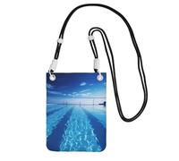 BWLHJKE Mini sac à bandoulière bleu pour téléphone portable et femme - Étanche - Mini sac à main pour téléphone portable - Avec sangle réglable - Pochette de voyage pour téléphone portable