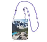 BWLHJKE Mountains Sac à bandoulière pour téléphone portable pour femme et homme - Mini sac à main imperméable pour téléphone portable - Petit sac à bandoulière avec sangle réglable - Pochette de