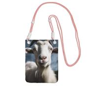 BWLHJKE Petit sac à bandoulière en forme de chèvre pour téléphone portable et femme - Étanche - Avec sangle réglable - Rose - Taille unique