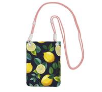 BWLHJKE Sac à bandoulière citron pour téléphone portable pour homme et femme, mini sac à main imperméable pour téléphone portable, rose, taille unique