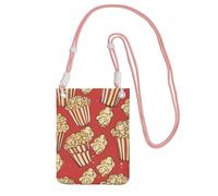 BWLHJKE Sac à bandoulière imprimé popcorn pour femme et homme - Mini sac à main imperméable pour téléphone portable - Petit sac à bandoulière avec sangle réglable - Pochette de voyage pour téléphone