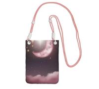 BWLHJKE Sac à bandoulière Moon Stars pour femme et homme - Mini sac à main étanche pour téléphone portable - Petit sac à bandoulière avec sangle réglable - Pochette de voyage pour téléphone portable