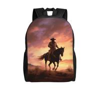 BWLHJKE Sac à dos de voyage pour femme et homme Cowboy West - Grand sac à dos étanche décontracté