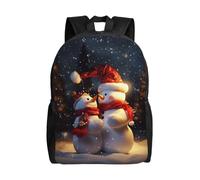 BWLHJKE Sac à dos de voyage pour homme et femme - Motif bonhomme de neige de Noël - Grand sac à dos étanche et décontracté