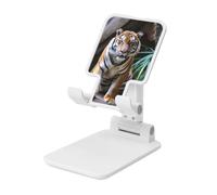 BWLHJKE Support de téléphone portable rotatif à 360°, entièrement réglable, pliable, station d'accueil, support de téléphone portable Tiger in The Zoo, support pour bureau, tablette, compatible avec