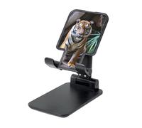 BWLHJKE Support de téléphone portable rotatif à 360°, entièrement réglable, pliable, station d'accueil, support de téléphone portable Tiger in The Zoo, support pour bureau, tablette, compatible avec