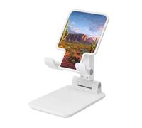 BWLHJKE Support de téléphone portable rotatif à 360°, entièrement réglable, pliable, support de téléphone portable, support de téléphone portable, motif cactus paysage pour bureau, tablette